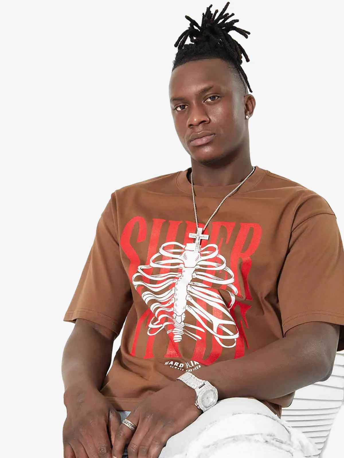 Thesupermade Skull Printed Logo Design T Shirt -1159 - Image 5