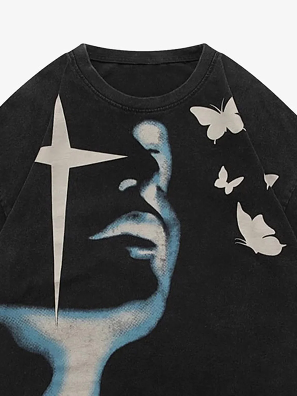 Thesupermade Abstract Portrait Print T-shirt - 1619 - Image 4