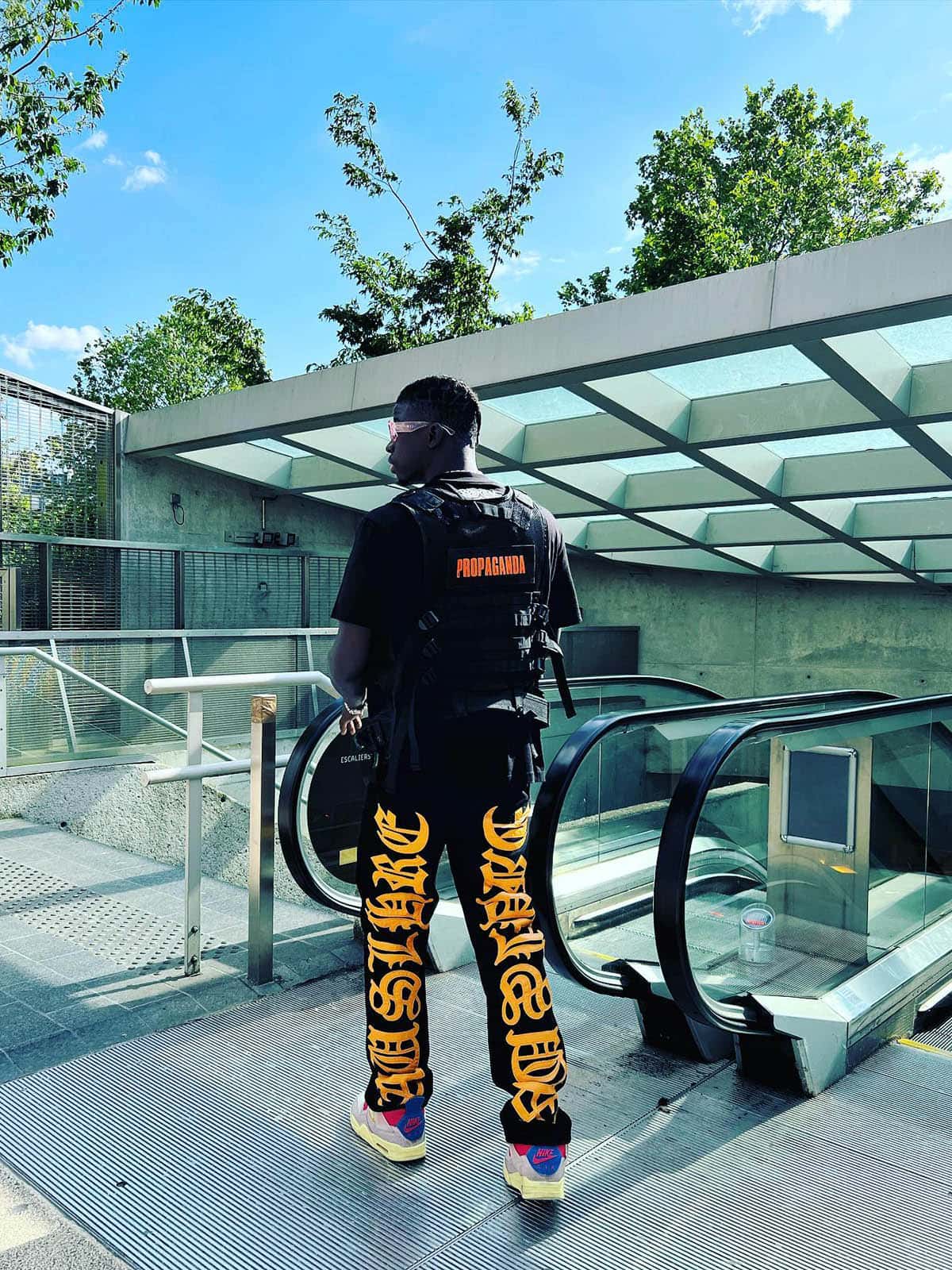 Thesupermade Burning Text Embroidered Letters Jeans -1478 - Image 3