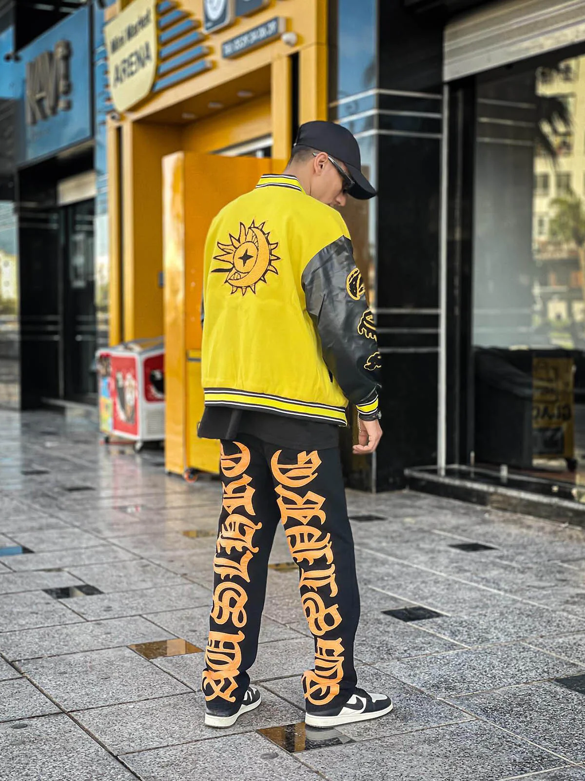 Thesupermade Burning Text Embroidered Letters Jeans -1478 - Image 5