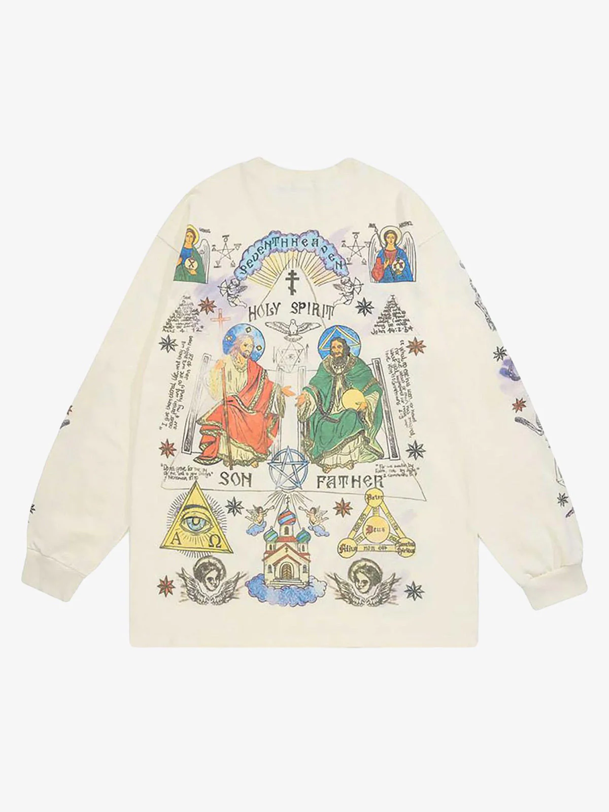 Thesupermade American High Street Graffiti Long Sleeve T-Shirt - Image 4