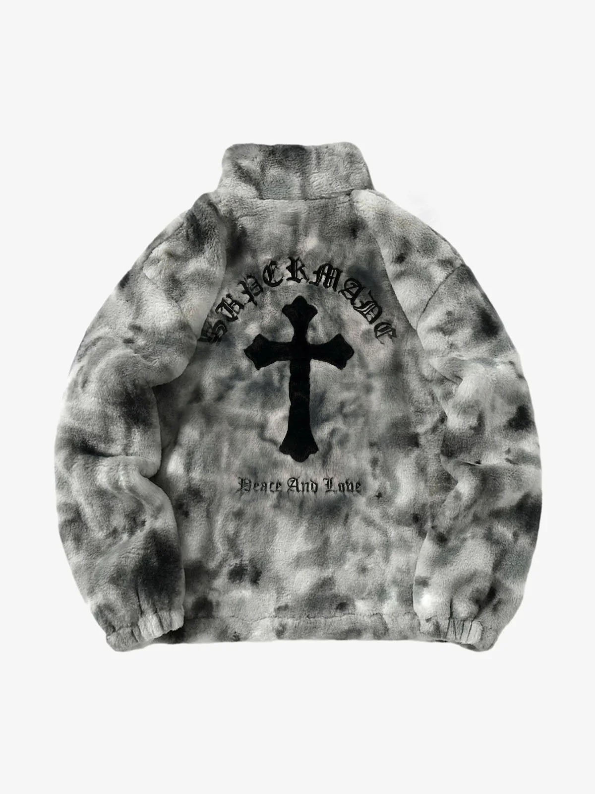 Heavy-Duty Faux Lambswool Tie-Dye Urban Jacket - 1558 - Image 13