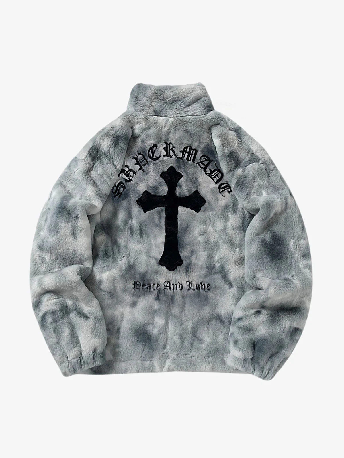 Heavy-Duty Faux Lambswool Tie-Dye Urban Jacket - 1558 - Image 14