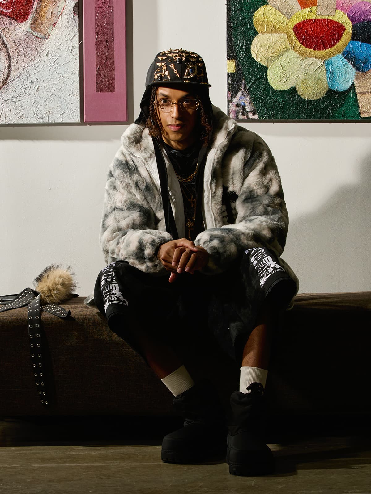 Heavy-Duty Faux Lambswool Tie-Dye Urban Jacket - 1558 - Image 5