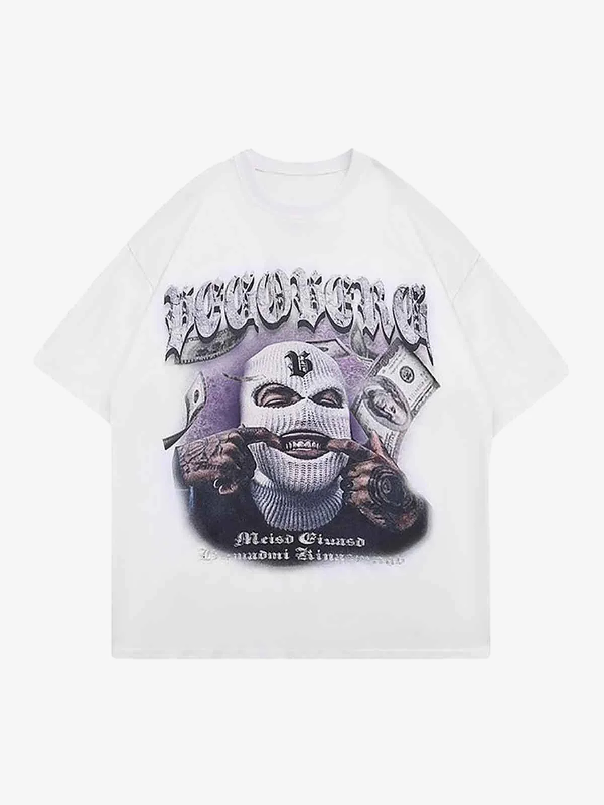 Thesupermade Masked Gangster Portrait Printed T-Shirt-1533 - Image 5