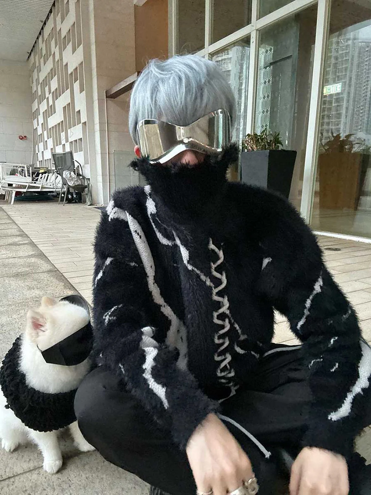 Thesupermade Ripped Knit Turtleneck Sweater - 1525 - Image 4