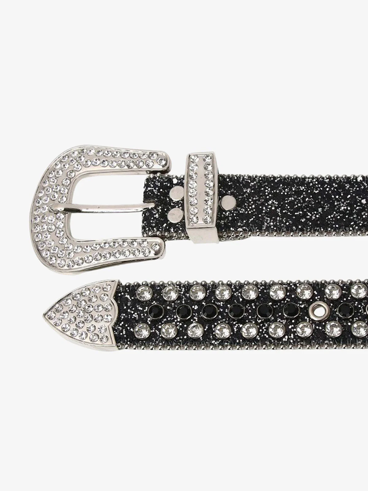 Thesupermade Studded Rhinestone Hip Hop Belt - 1691 - Image 5