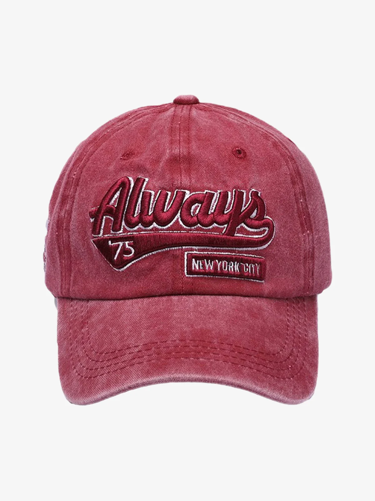 Thesupermade Vintage Embroidered Denim Washed Baseball Cap - Image 6