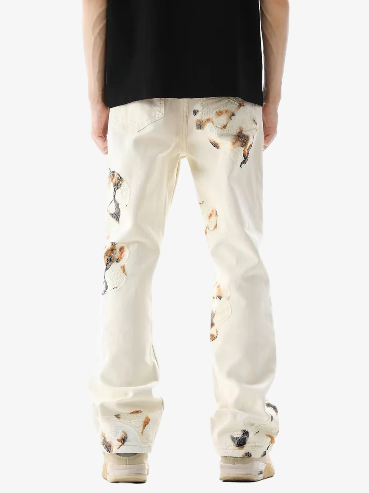 Thesupermade American Retro Lace Patchwork Jeans - Image 7