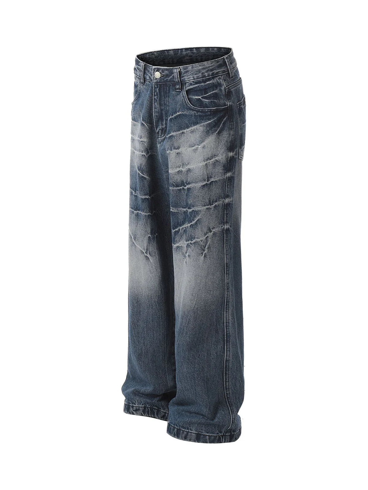 Retro Neutral Washed Straight Jeans - 2261 - Image 3