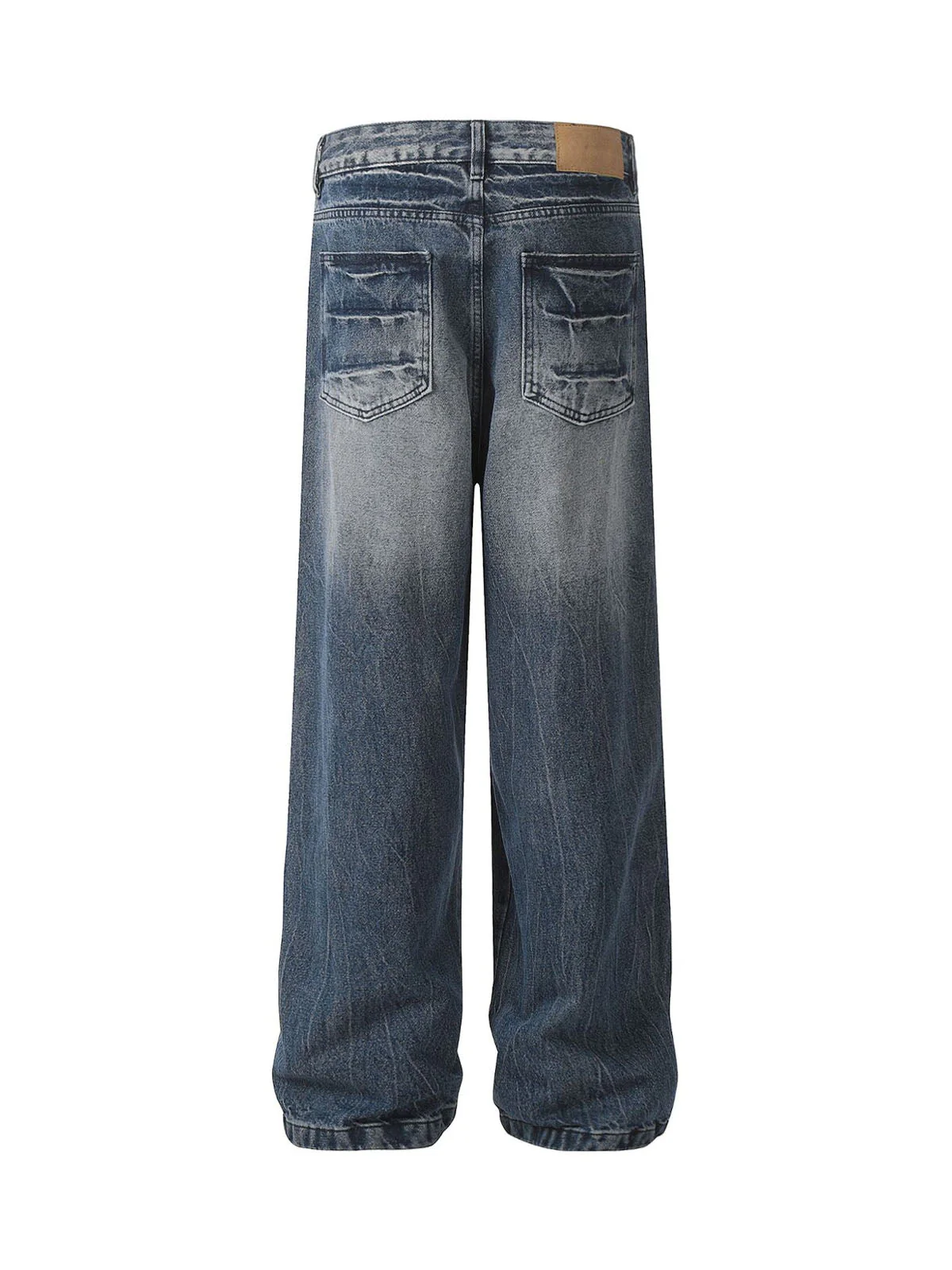 Retro Neutral Washed Straight Jeans - 2261 - Image 4