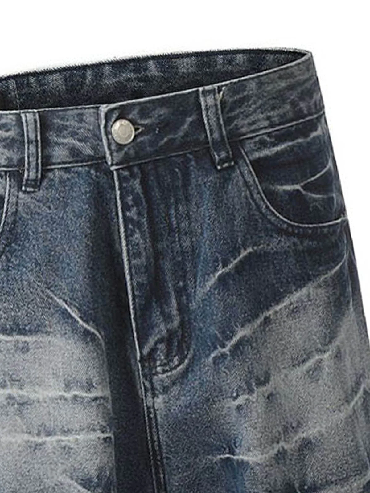 Retro Neutral Washed Straight Jeans - 2261 - Image 8