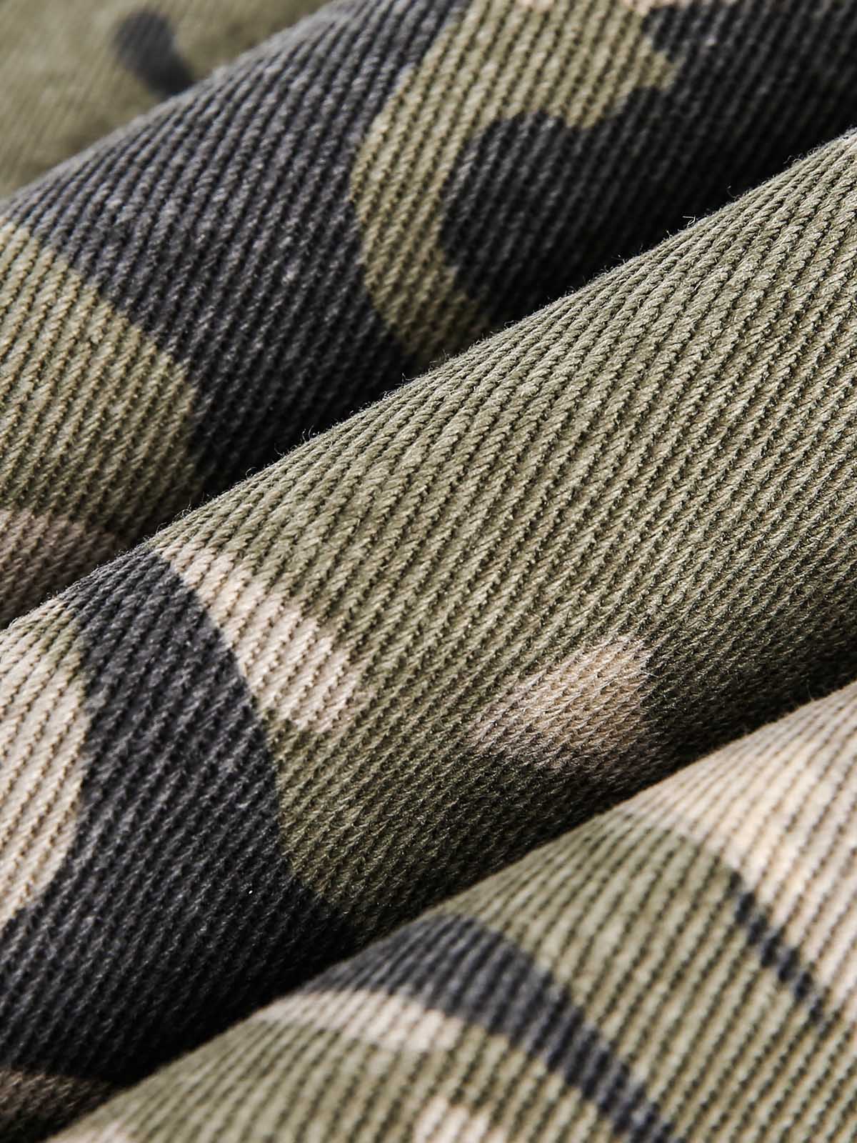 Thesupermade Camouflage Fur Hooded Jacket - 2353 - Image 11