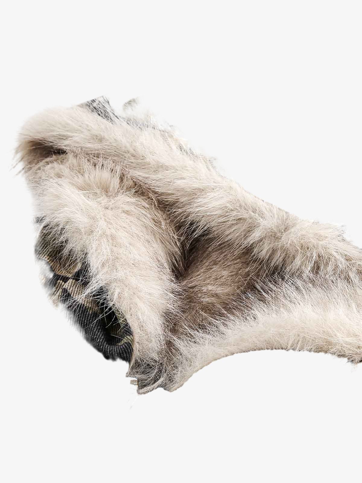 Thesupermade Camouflage Fur Hooded Jacket - 2353 - Image 5