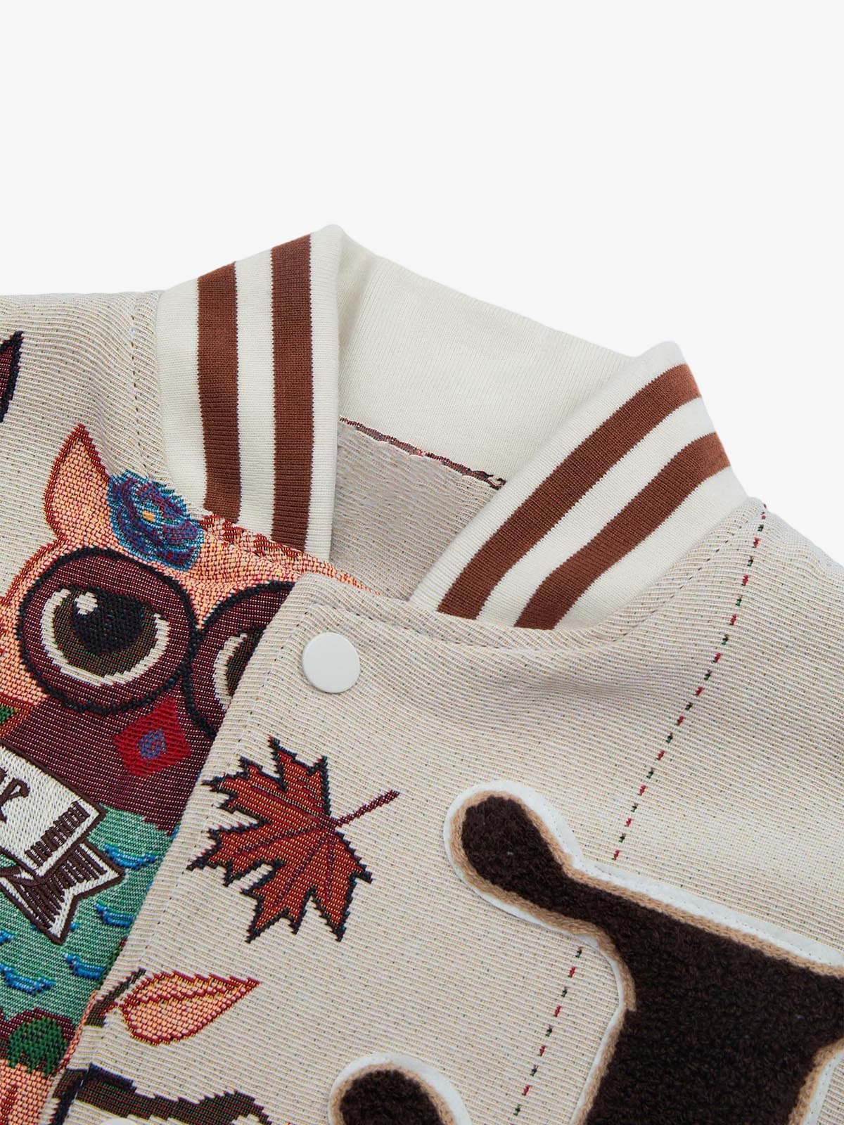 Thesupermade Owl Patch Embroidered Baseball Jersey - 2472 - Image 15