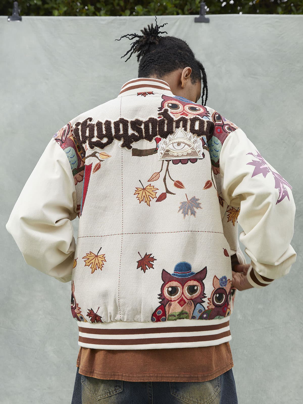 Thesupermade Owl Patch Embroidered Baseball Jersey - 2472 - Image 9