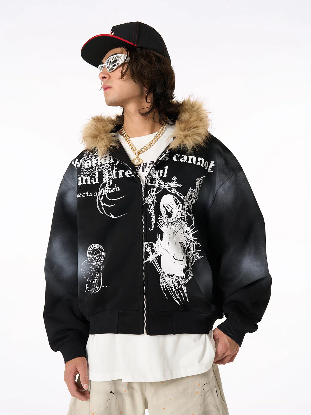 Supermade × Mortemartt Graphic Hooded Jacket- 2279 - Image 6