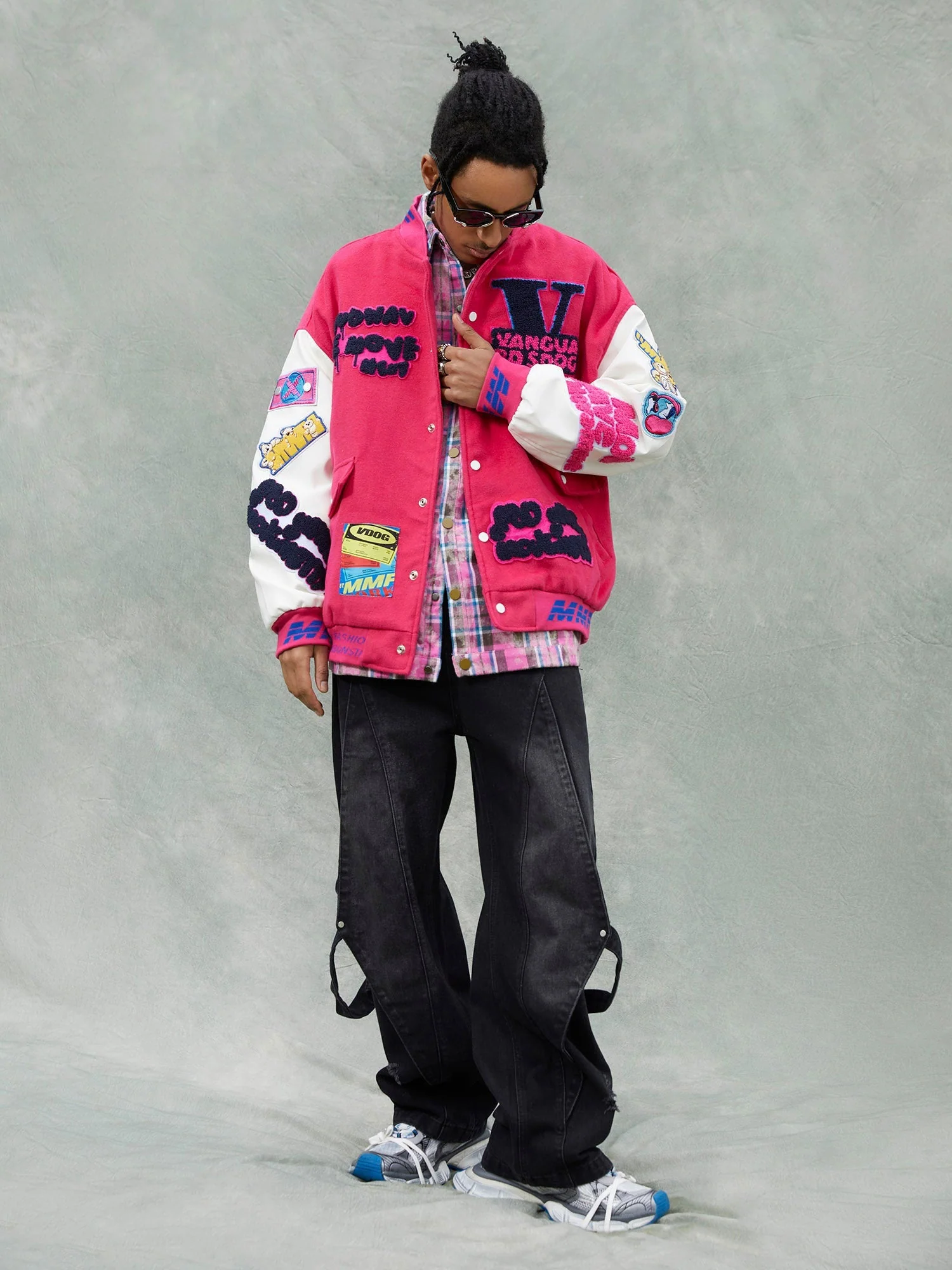 Thesupermade Pink Terry Patch Embroidered Hip Hop Baseball Jersey - 1965 - Image 7