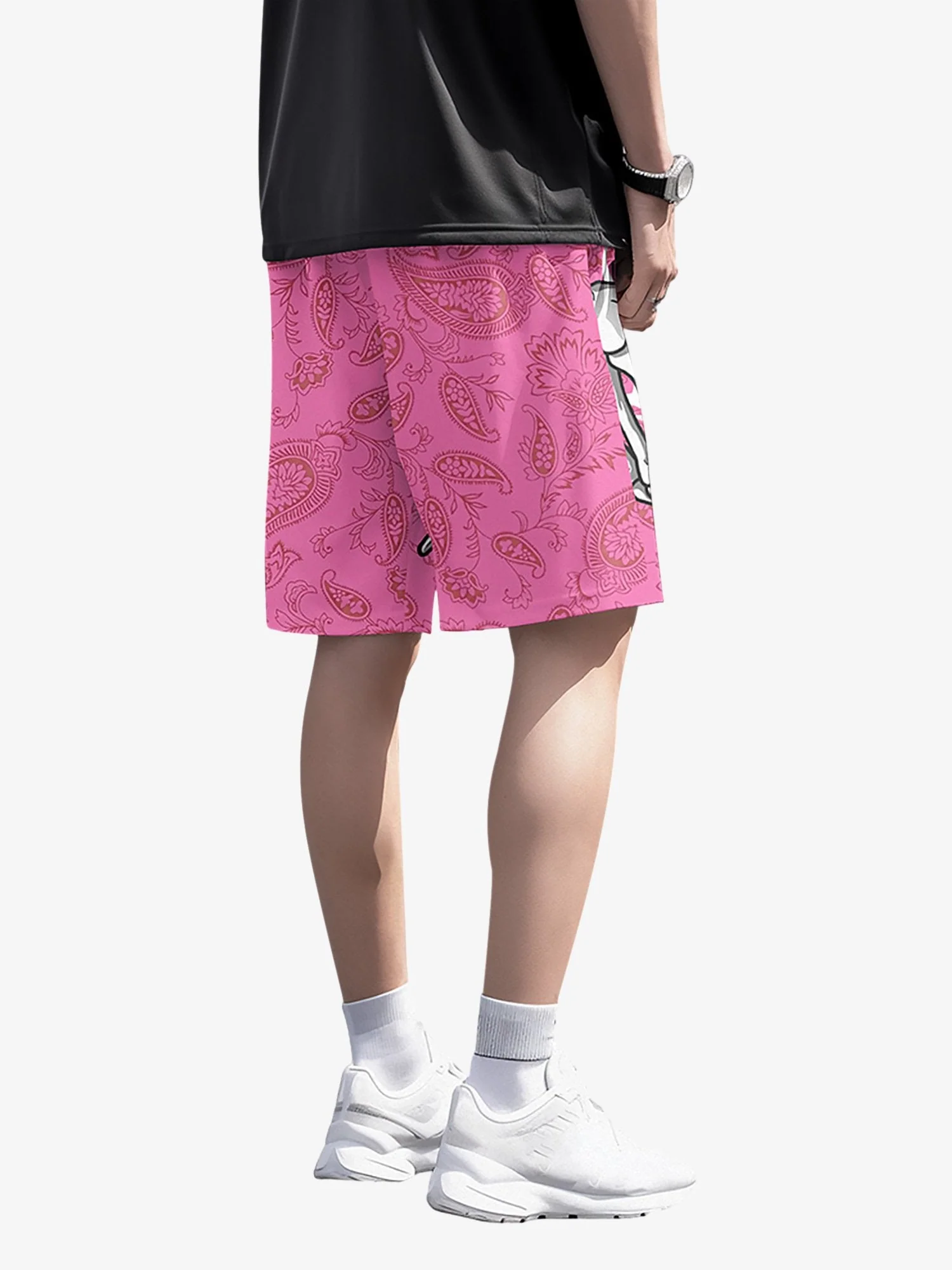 Thesupermade Skull Hand Print Hip-hop Shorts - Image 3