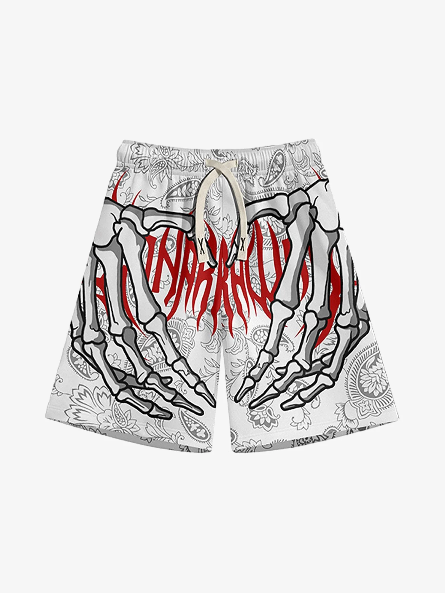 Thesupermade Skull Hand Print Hip-hop Shorts - Image 8