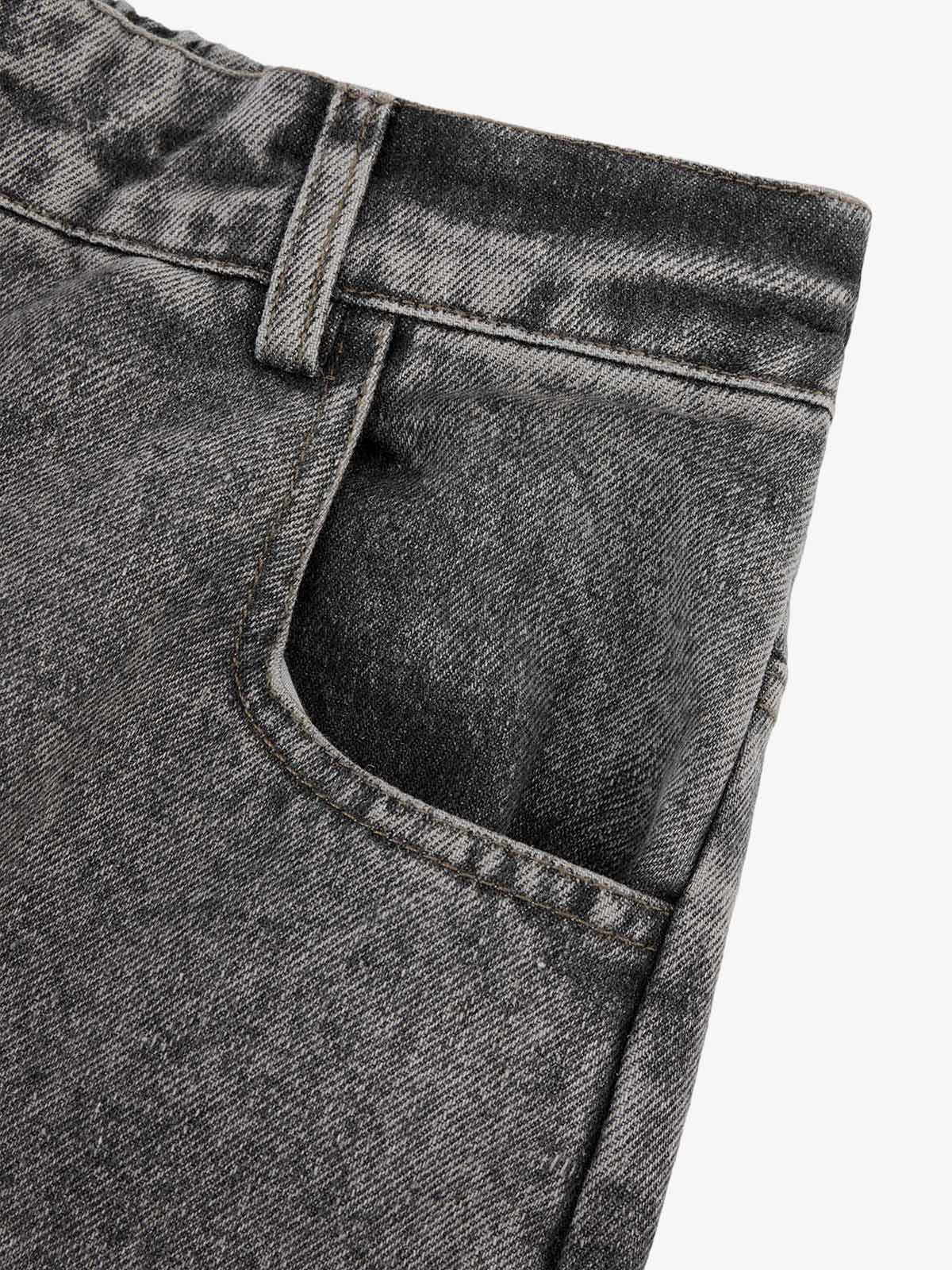 Thesupermade Street Stitching Multi-Pocket Workwear Washed Jeans - 2209 - Image 4