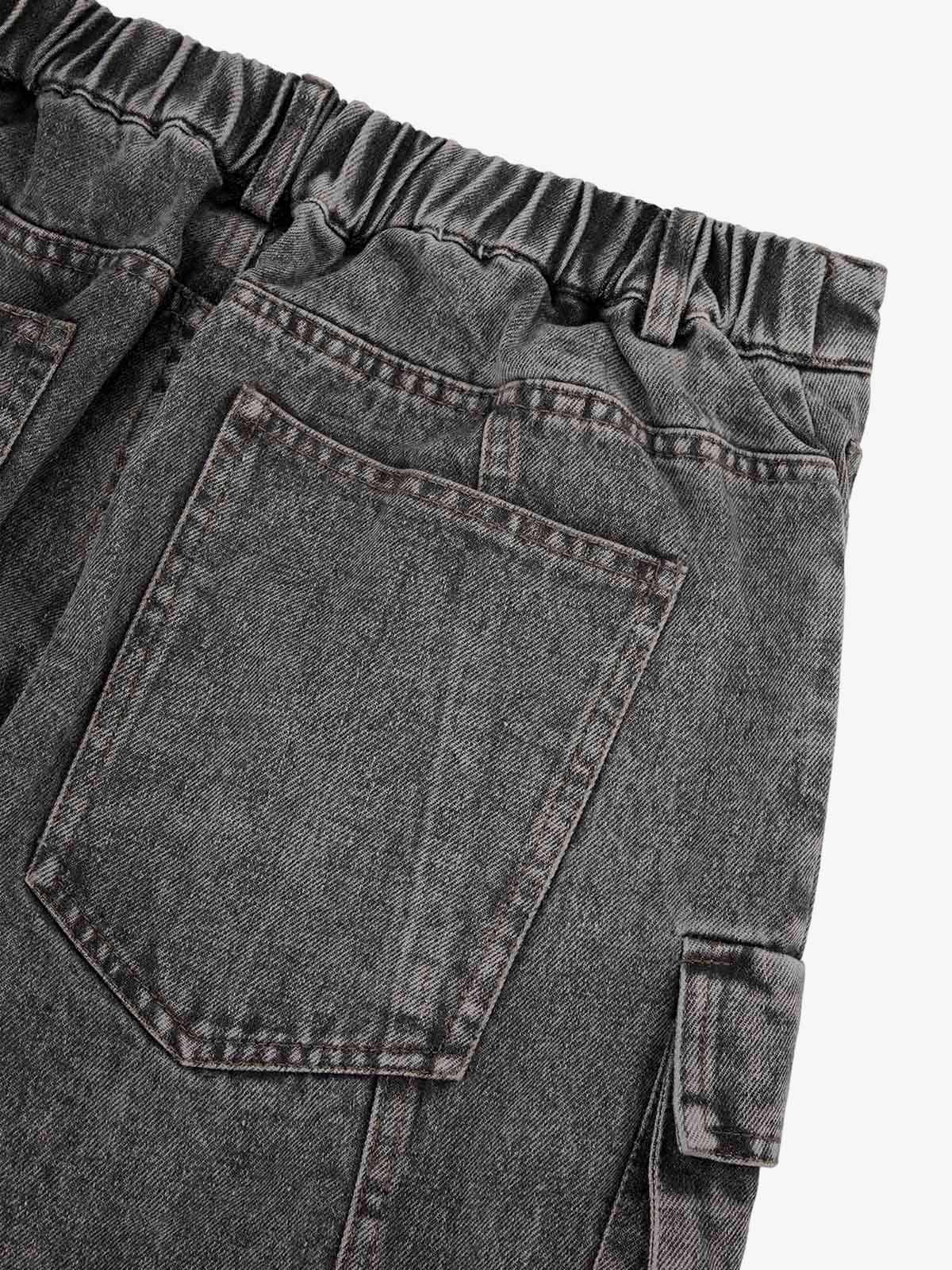 Thesupermade Street Stitching Multi-Pocket Workwear Washed Jeans - 2209 - Image 6