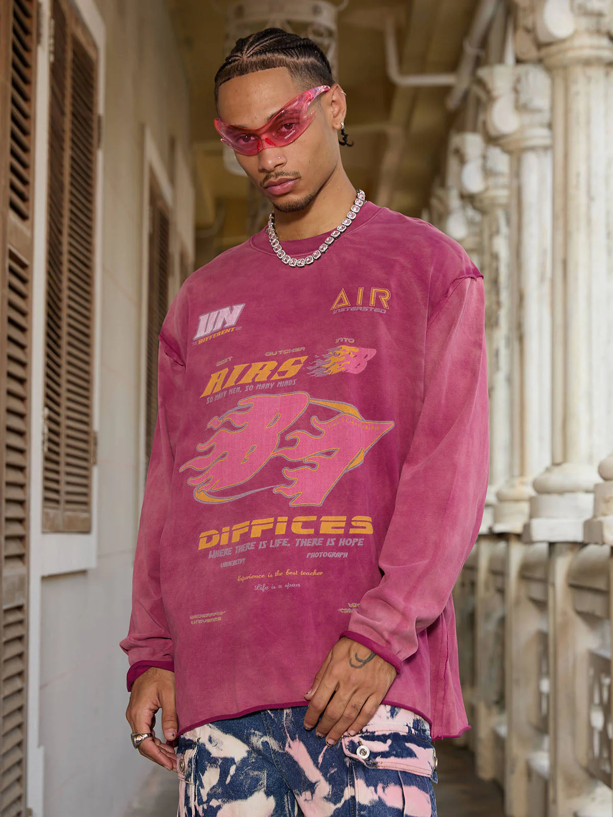 Thesupermade Washed Edge Long Sleeve T-Shirt - Image 11