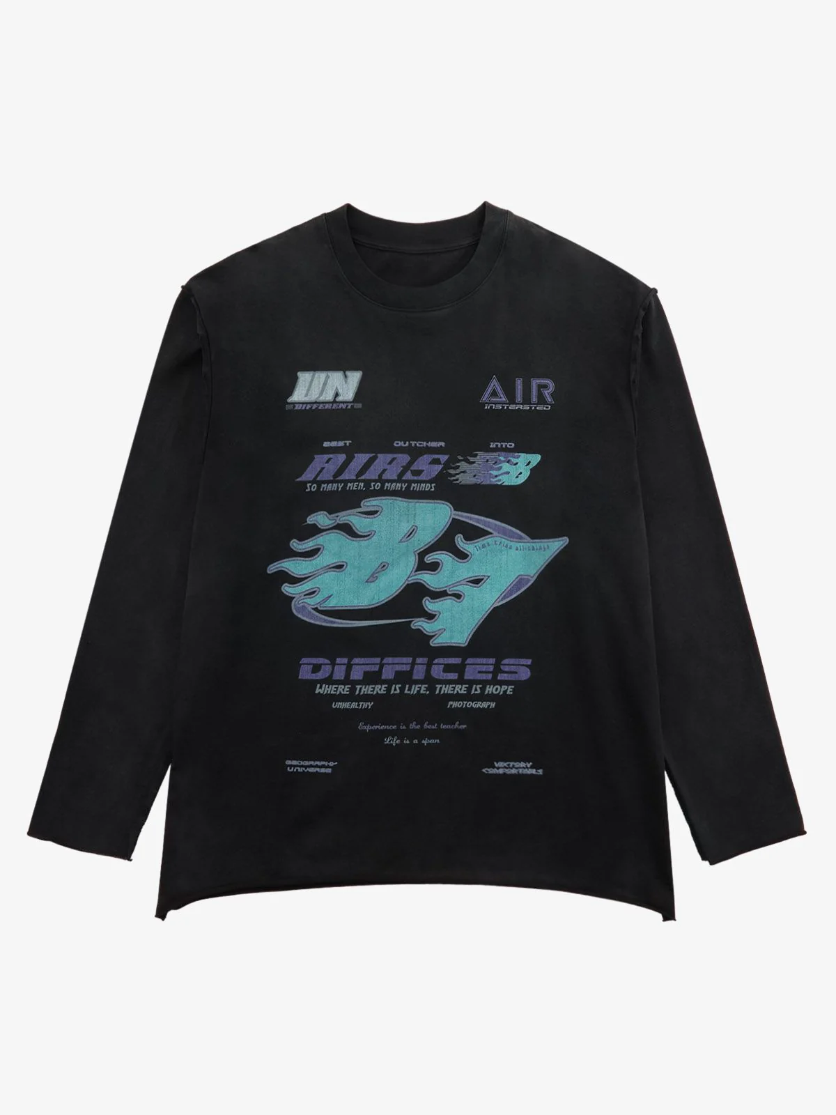 Thesupermade Washed Edge Long Sleeve T-Shirt - Image 3
