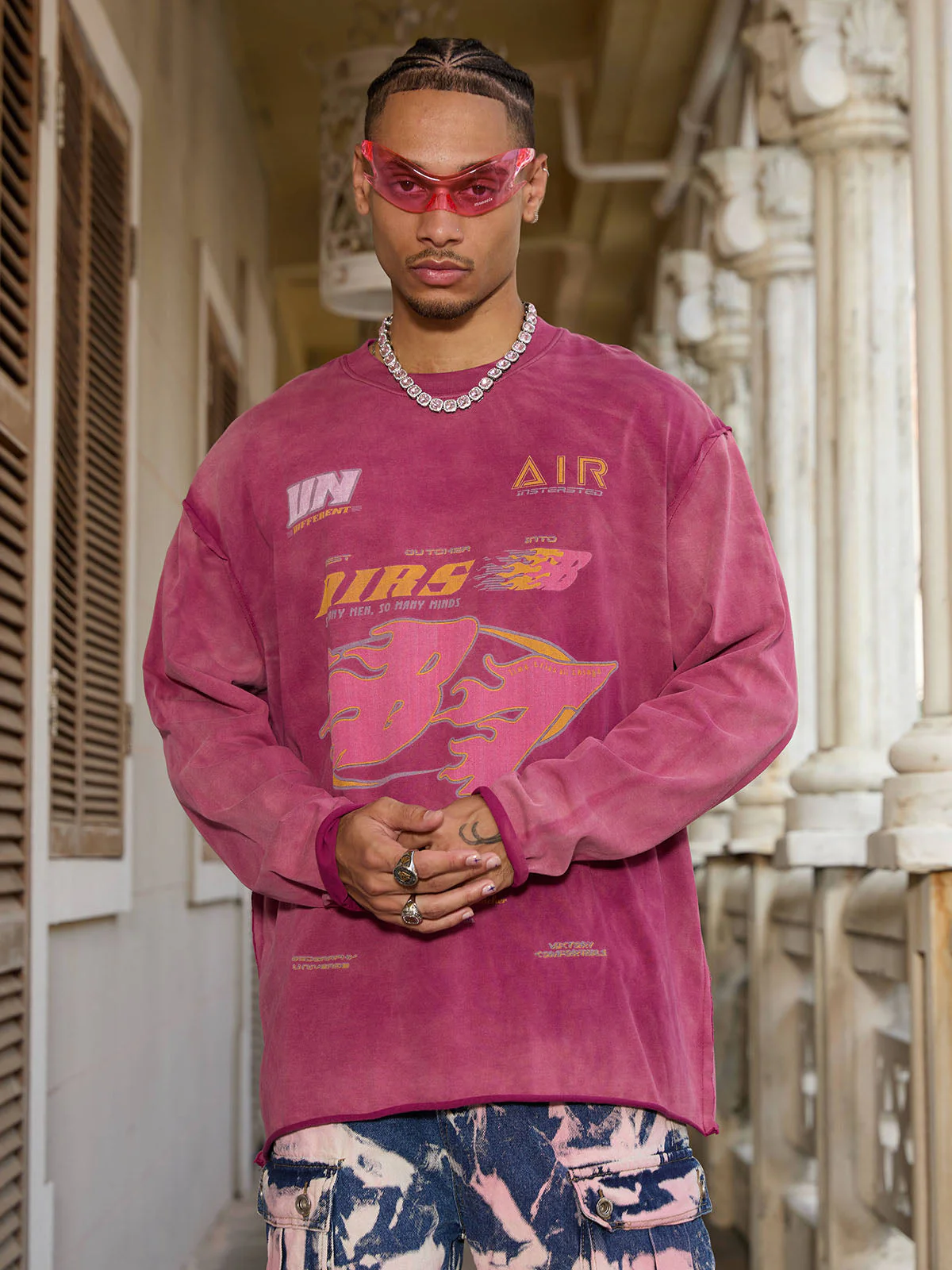 Thesupermade Washed Edge Long Sleeve T-Shirt - Image 7