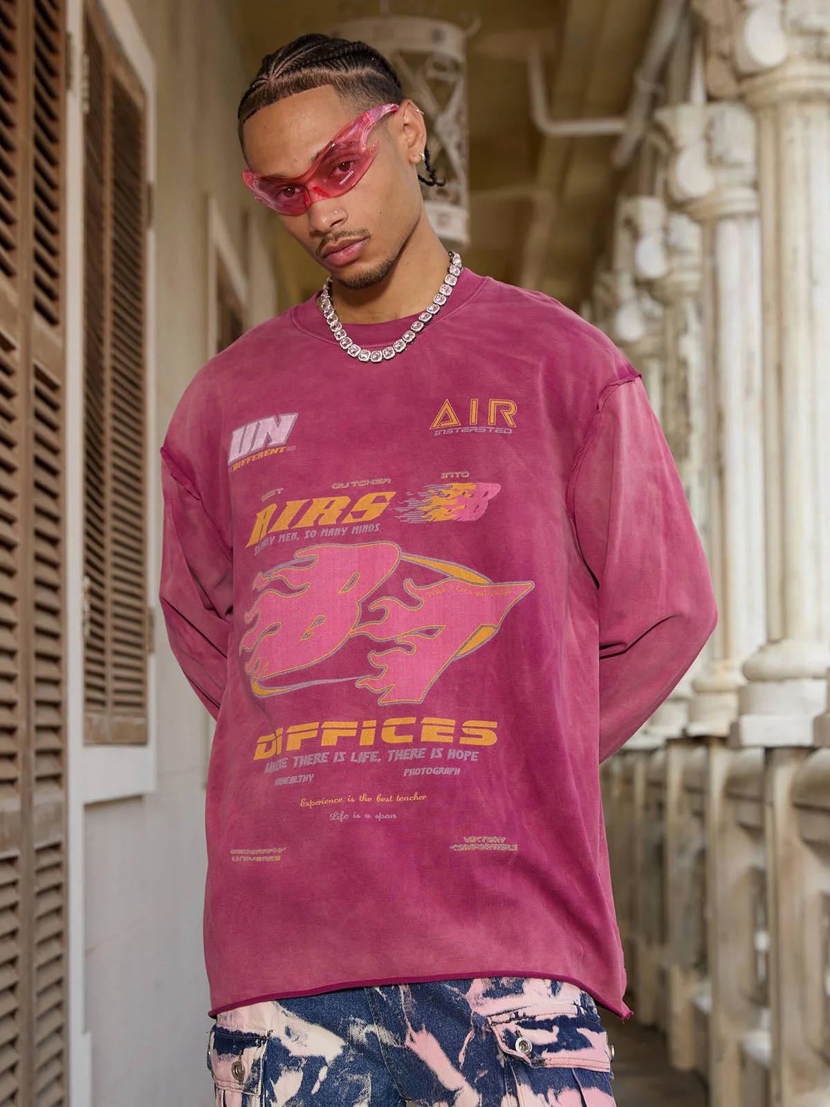 Thesupermade Washed Edge Long Sleeve T-Shirt - Image 8