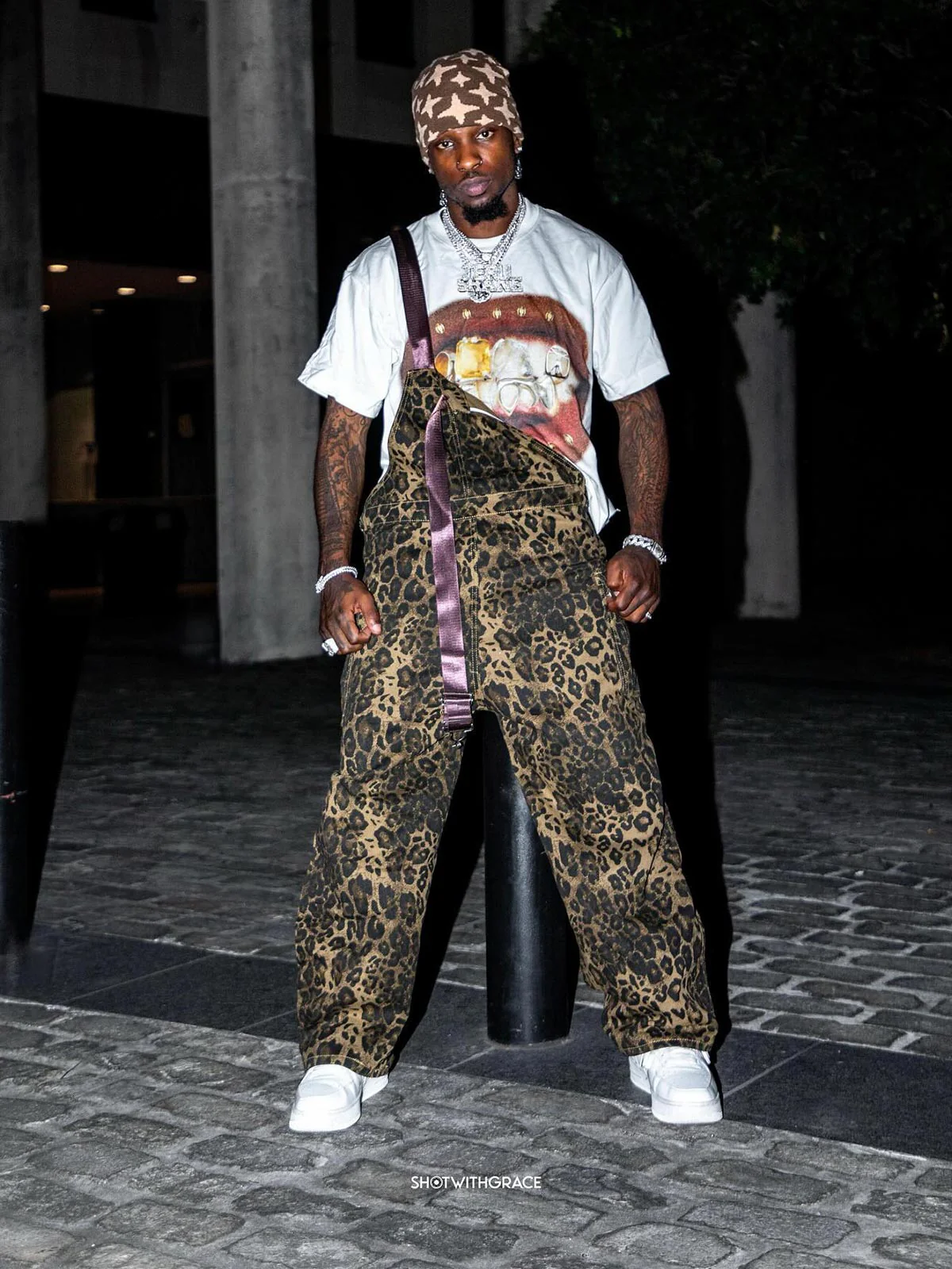 Thesupermade Leopard Print Street Style Workwear Overalls - 2020 - Image 10