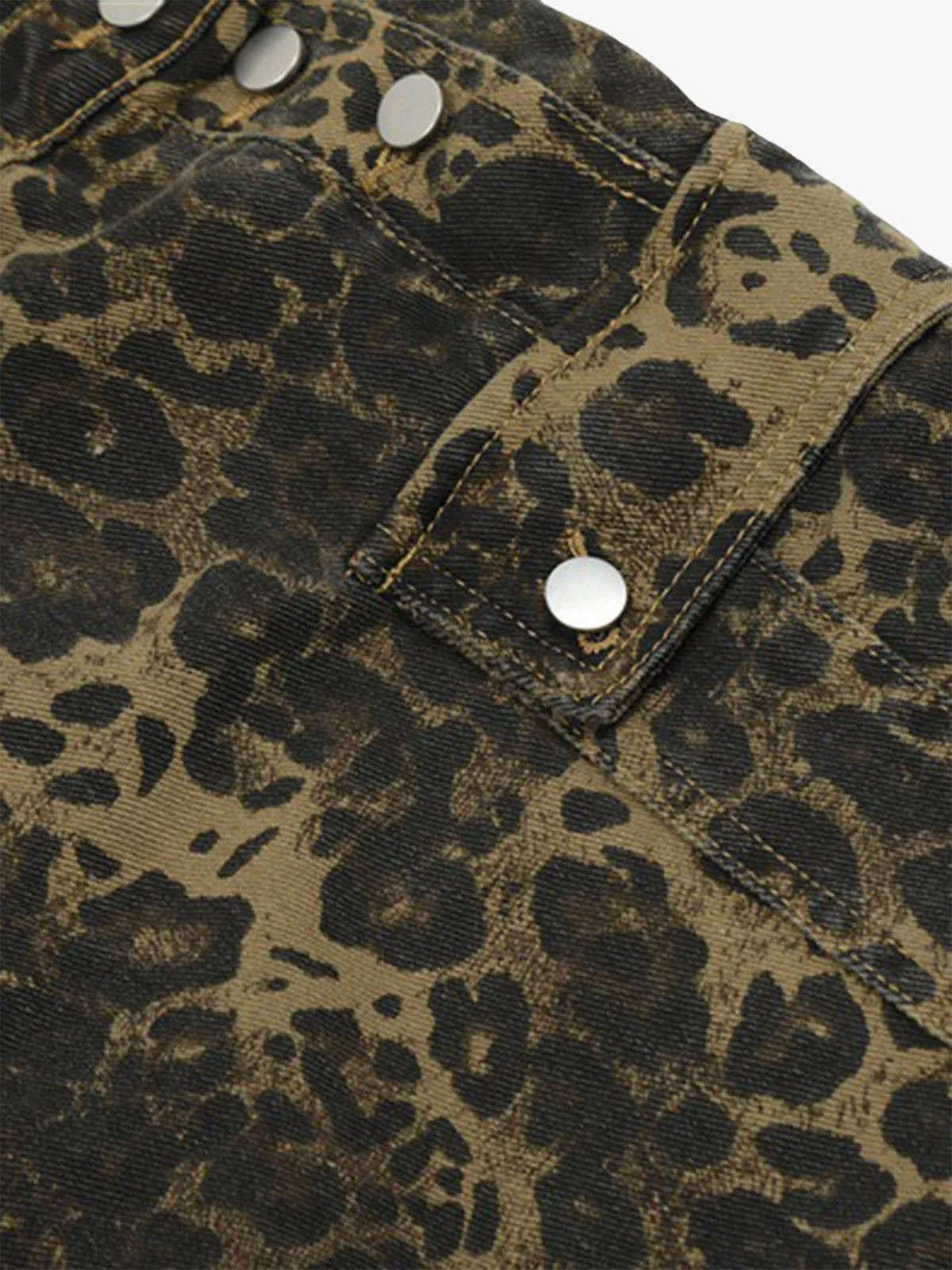 Thesupermade Leopard Print Street Style Workwear Overalls - 2020 - Image 3