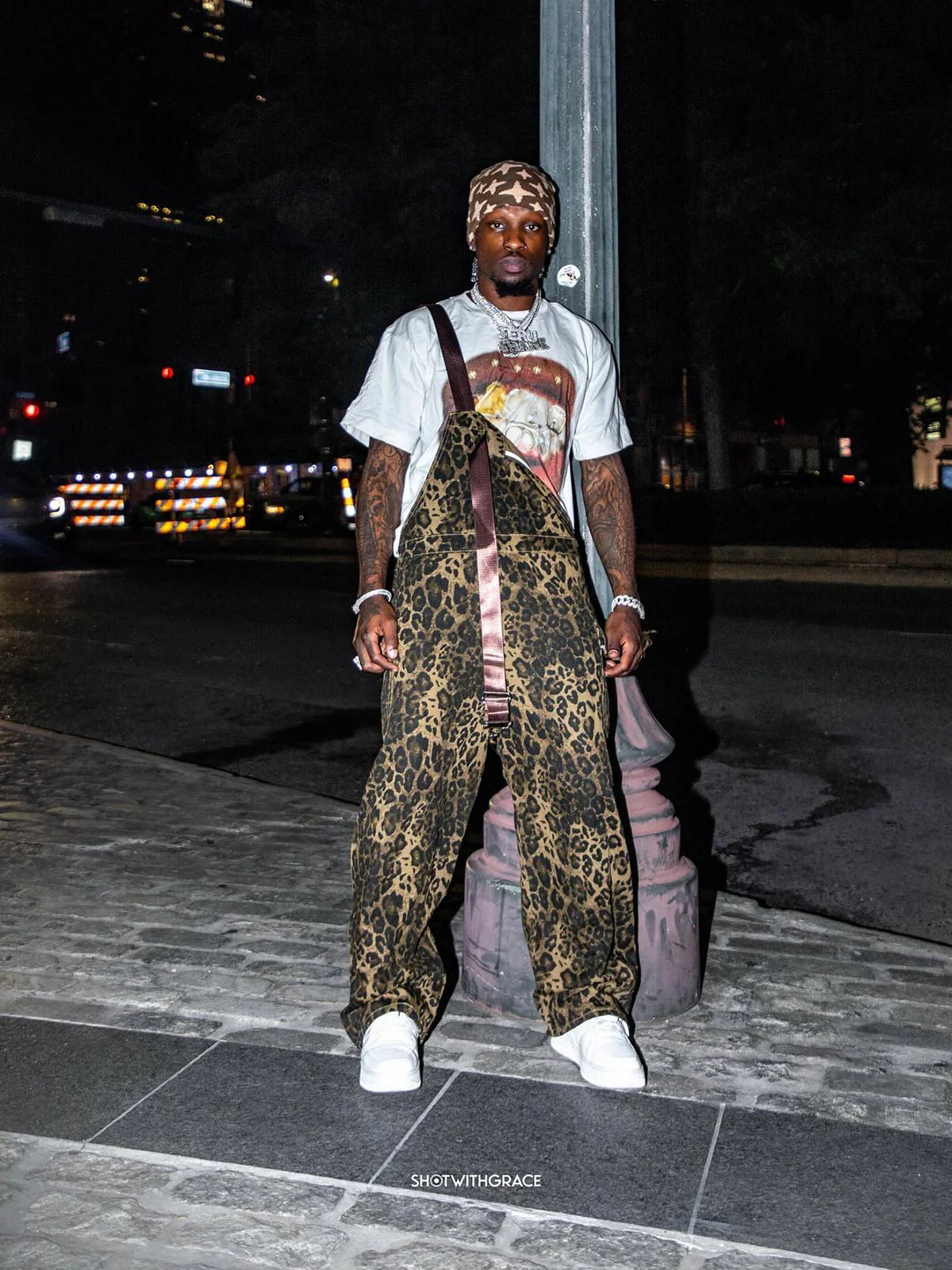 Thesupermade Leopard Print Street Style Workwear Overalls - 2020 - Image 6