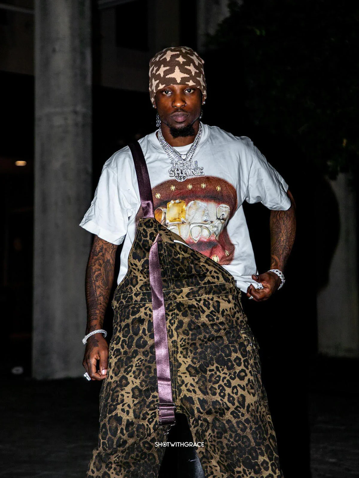 Thesupermade Leopard Print Street Style Workwear Overalls - 2020 - Image 7