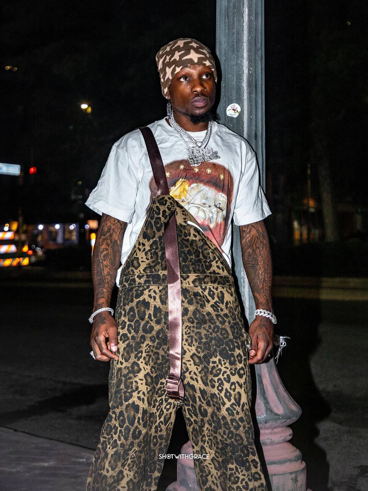 Thesupermade Leopard Print Street Style Workwear Overalls - 2020 - Image 9