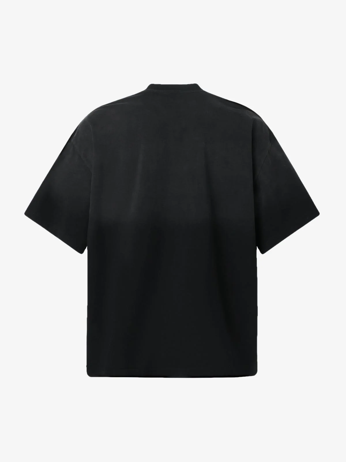 Distressed Gradient Letter Print Crew Neck T-shirt - Image 3