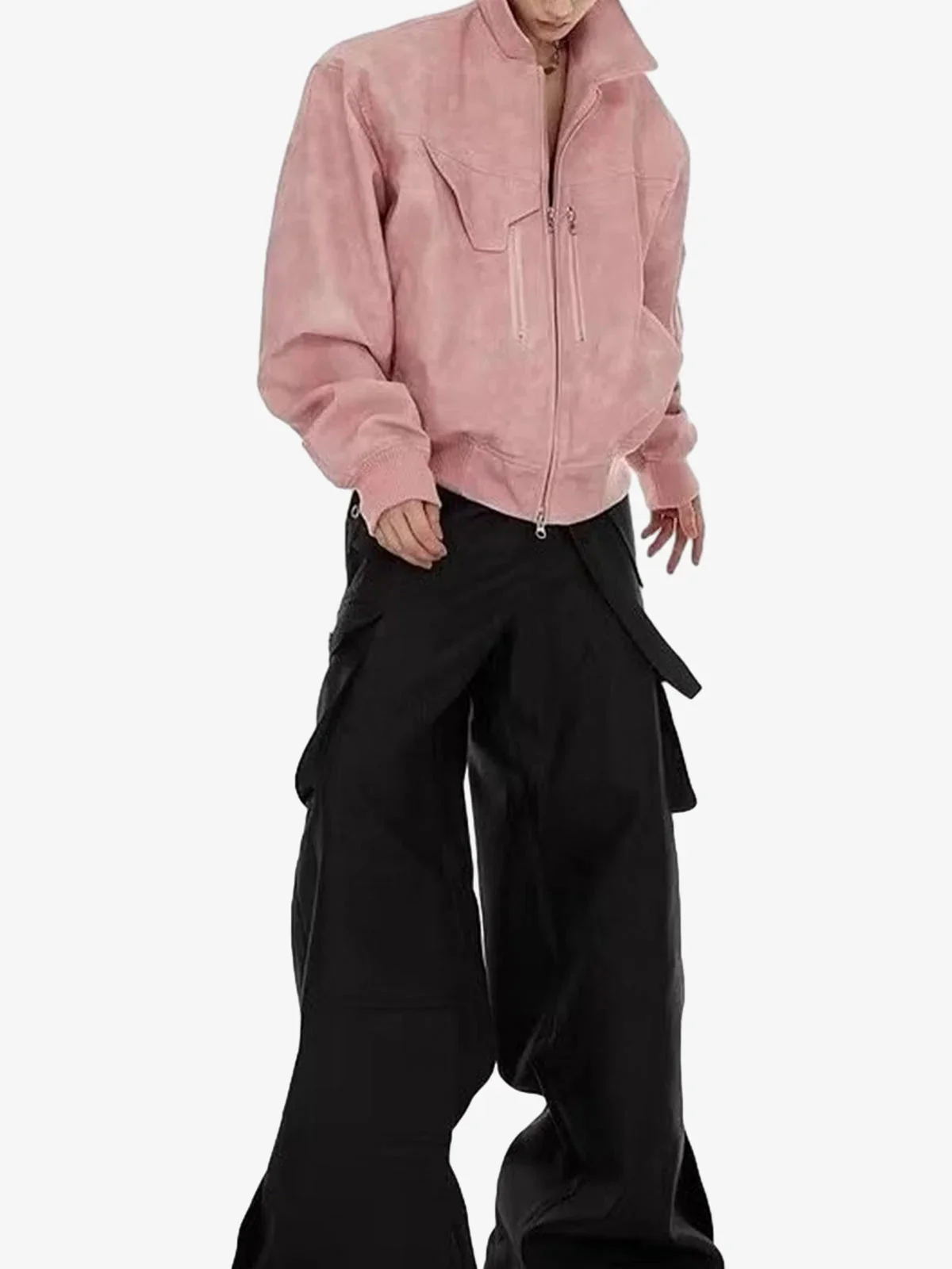 Thesupermade Vintage Motorcycle Suede Street Rap Jacket - 2232 - Image 7