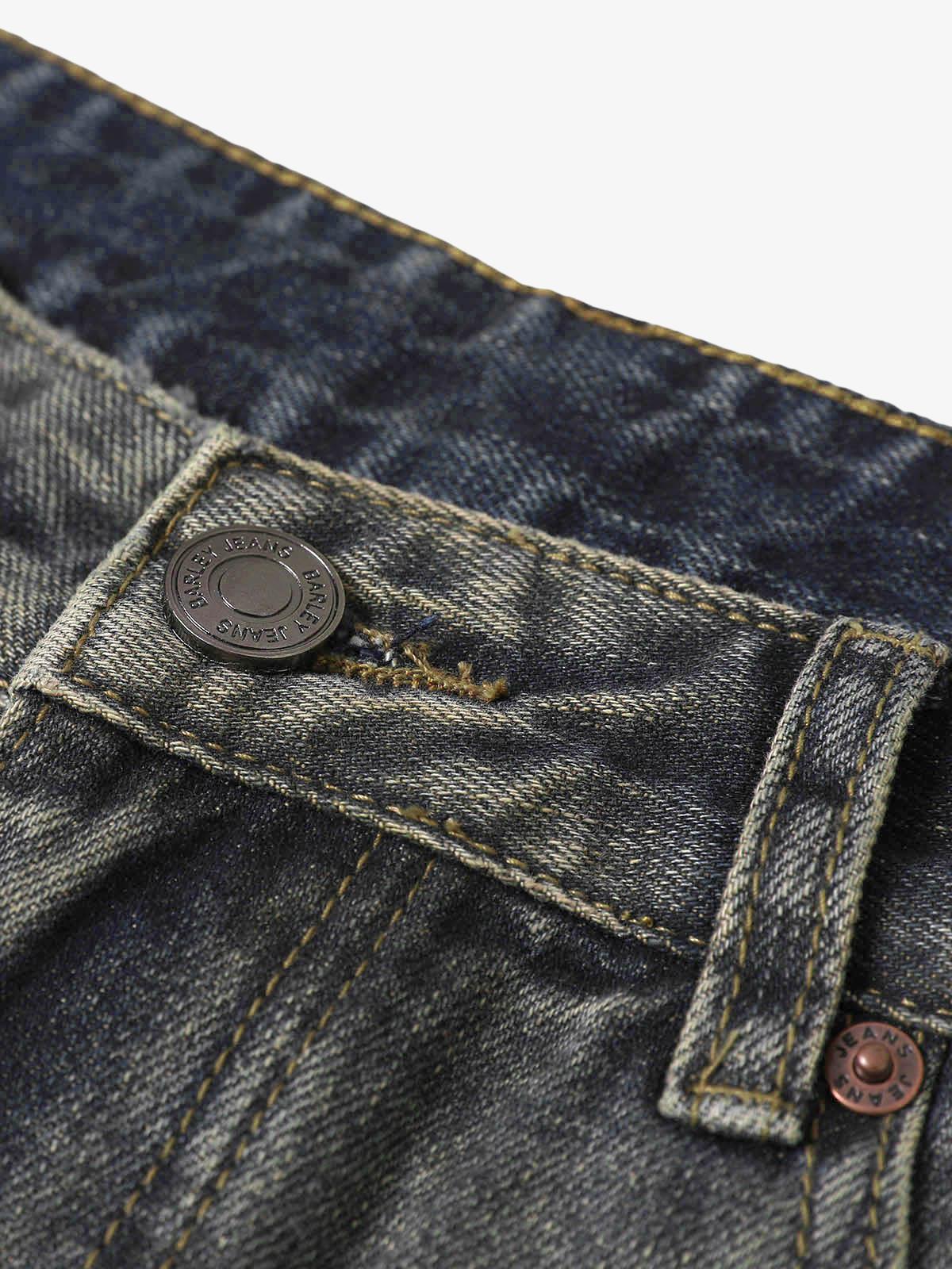 Washed Dirty-Dye Straight Jeans - 2352 - Image 4