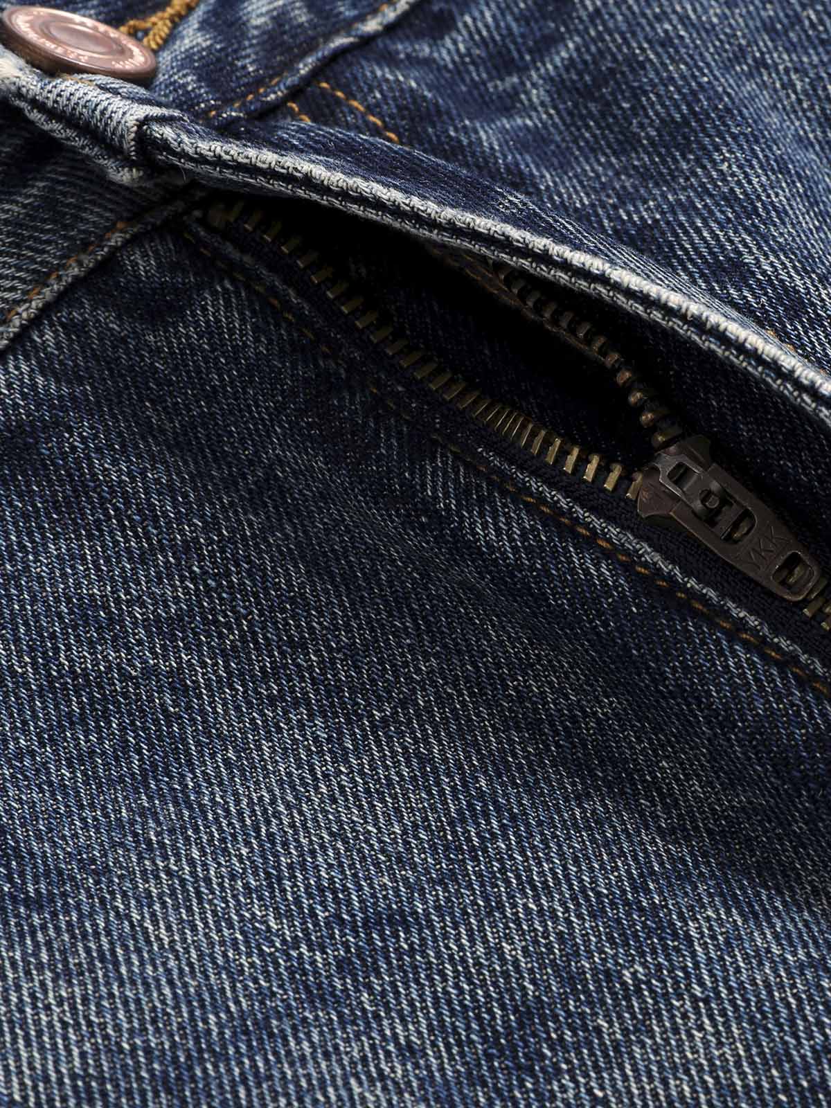 Tie Dyed Wrinkled Effect Straight Jeans - Image 5