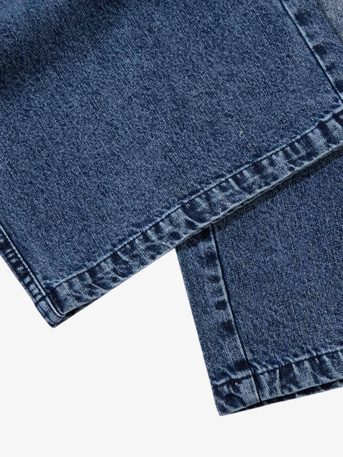 Washed  Print Straight Jeans - Image 6